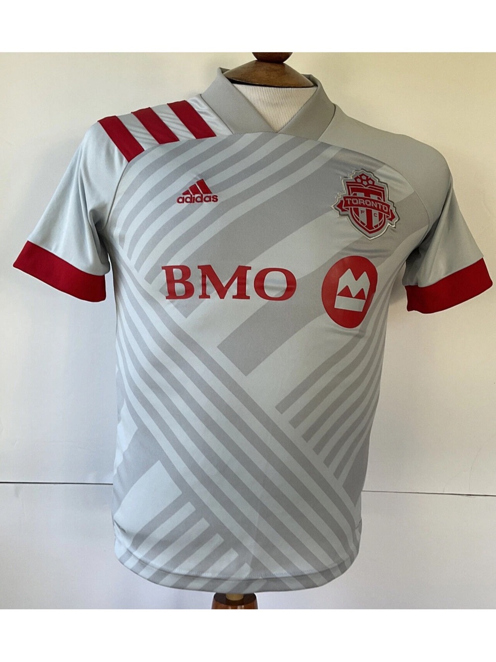 Adidas MLS Toronto FC BMO Soccer Jersey Away Gray Youth Size Medium